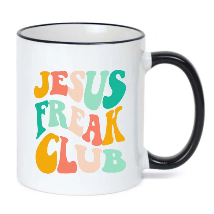 Retro JesusFreak Club Bible Verse JesusLover Empathy Black Color Changing Mug