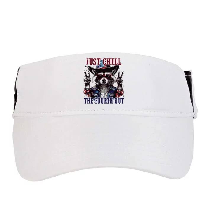 Raccoon Just Chill The Fourth Out Adult Drive Performance Visor