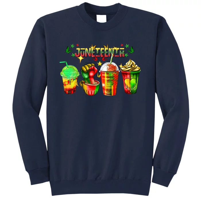 Retro Juneteenth Coffee Human Rights Tall Sweatshirt