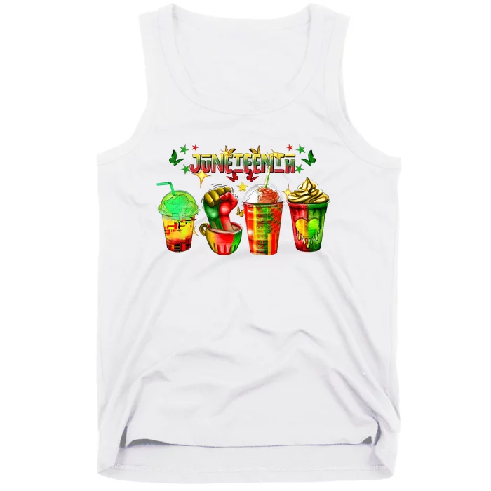 Retro Juneteenth Coffee Human Rights Tank Top