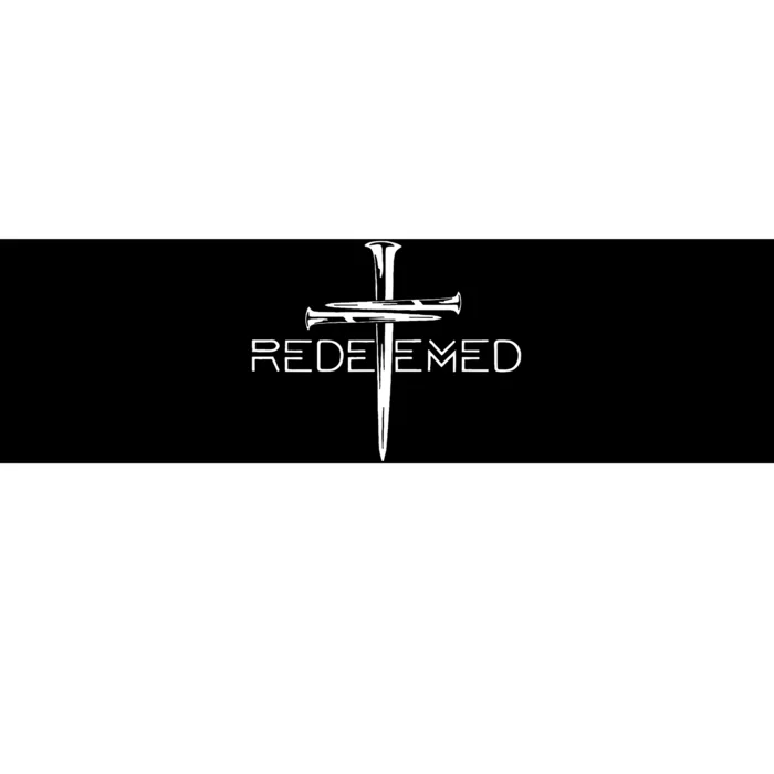 Redeemed Jesus Christ Died For My Sins 3 Nails Cross Christian Catholic Bumper Sticker