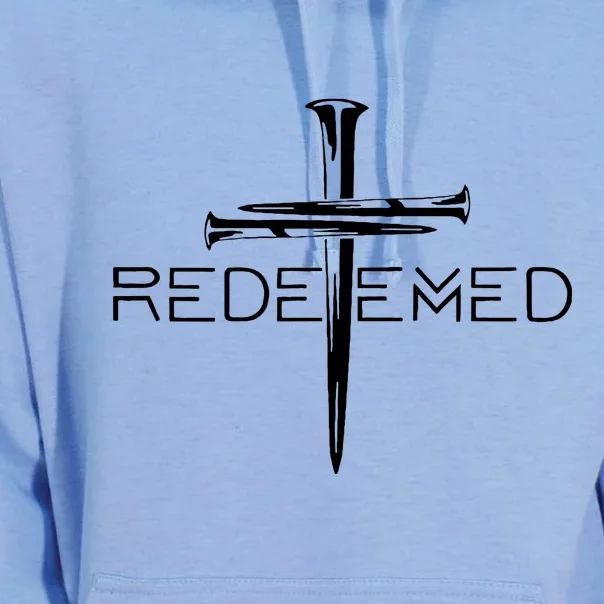 Redeemed Jesus Christ Died For My Sins 3 Nails Cross Christian Catholic Unisex Surf Hoodie