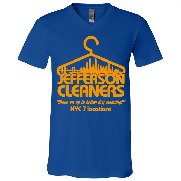 Retro Jefferson Cleaners Logo V-Neck T-Shirt