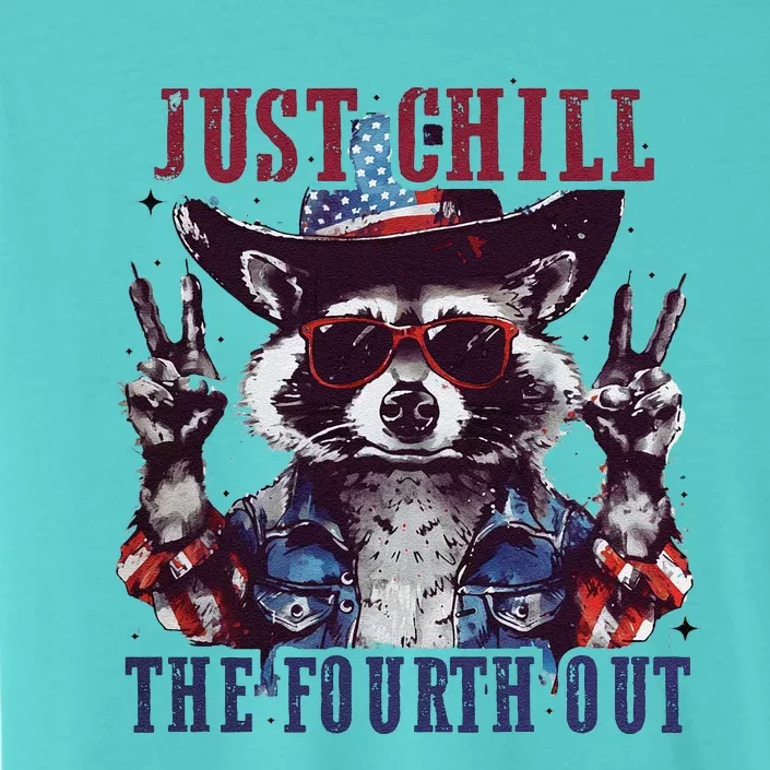 Raccoon Just Chill The Fourth Out ChromaSoft Performance T-Shirt