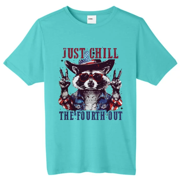 Raccoon Just Chill The Fourth Out ChromaSoft Performance T-Shirt