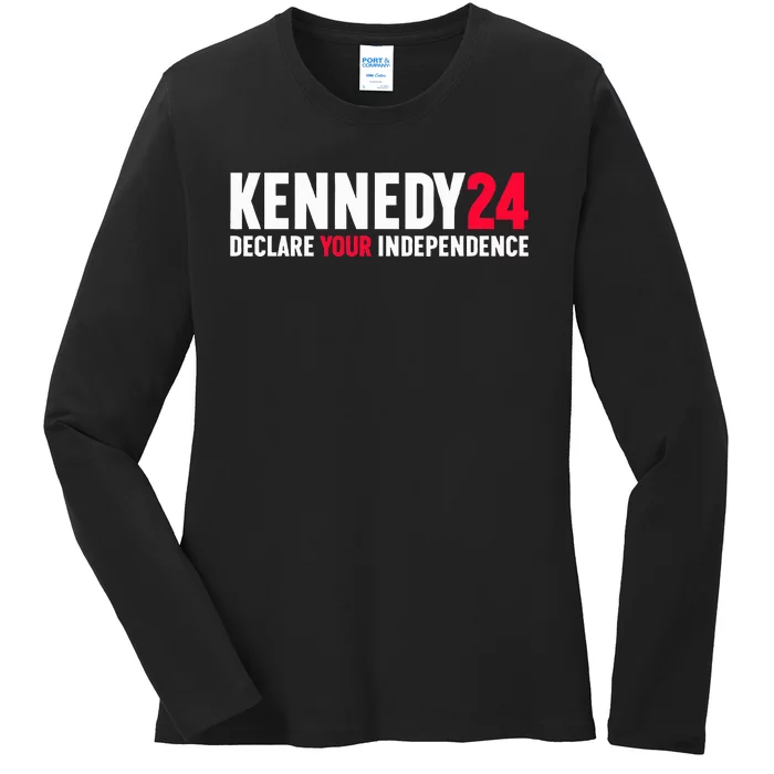 Rfk Jr Declare Your Independence For President 2024 Ladies Long Sleeve Shirt