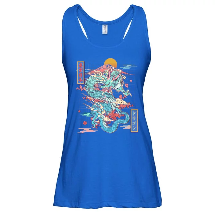 Retro Japanese Dragon Tokyo Japan Ladies Essential Flowy Tank