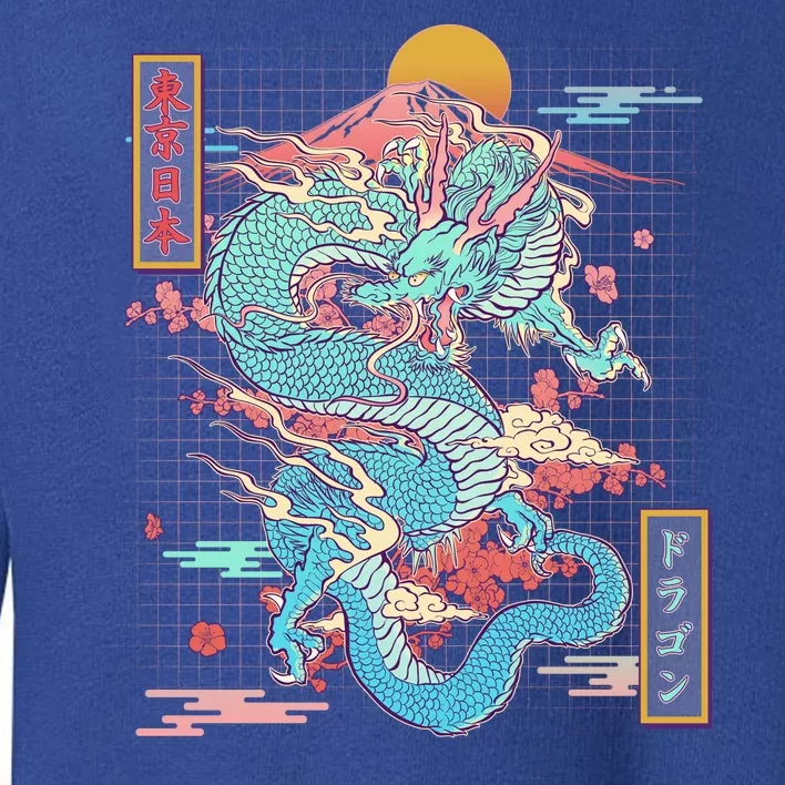 Retro Japanese Dragon Tokyo Japan Toddler Sweatshirt