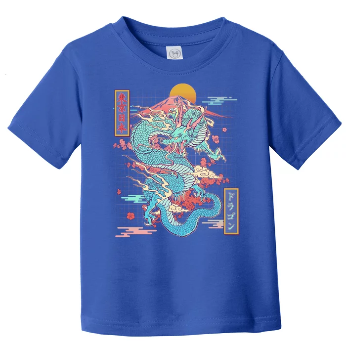 Retro Japanese Dragon Tokyo Japan Toddler T-Shirt