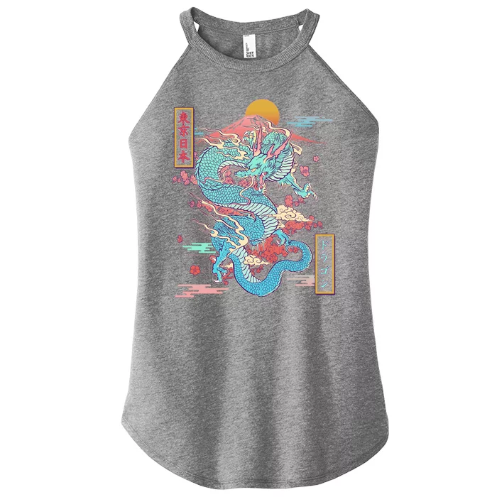 Retro Japanese Dragon Tokyo Japan Women’s Perfect Tri Rocker Tank