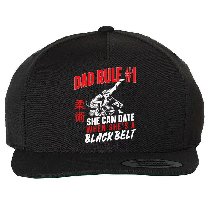 Retro Jiu-Jitsu Dad BJJ Man Father Vintage Wool Snapback Cap