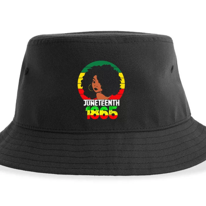 Retro Juneteenth Day 1865 Afro Melanin Black Sustainable Bucket Hat