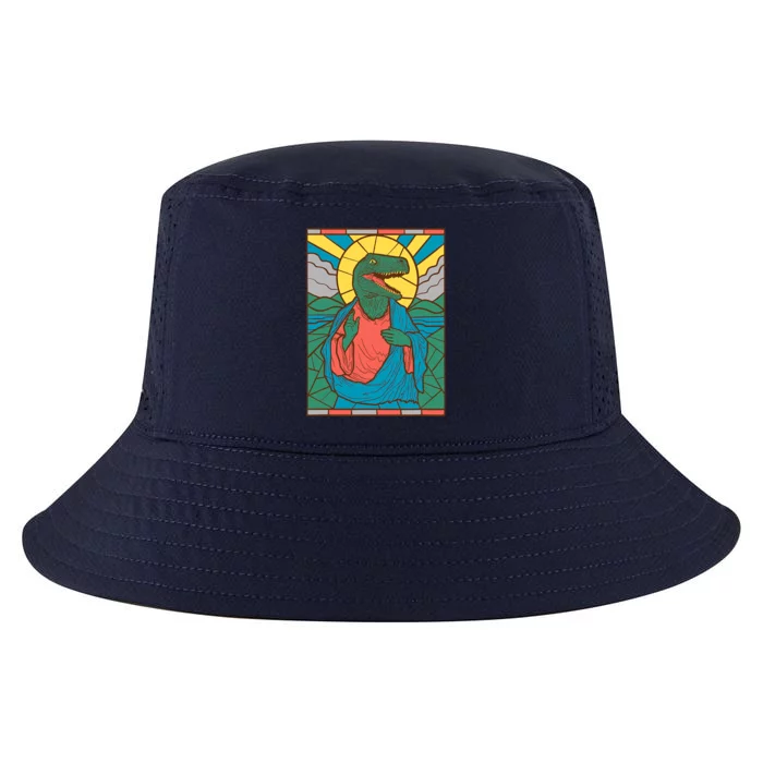 Raptor Jesus Dinosaur Christ Meme Holy Velociraptor Cool Comfort Performance Bucket Hat