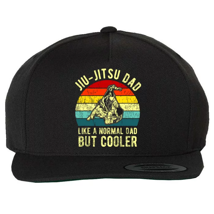 Retro JiuJitsu Dad BJJ Father Vintage Wool Snapback Cap