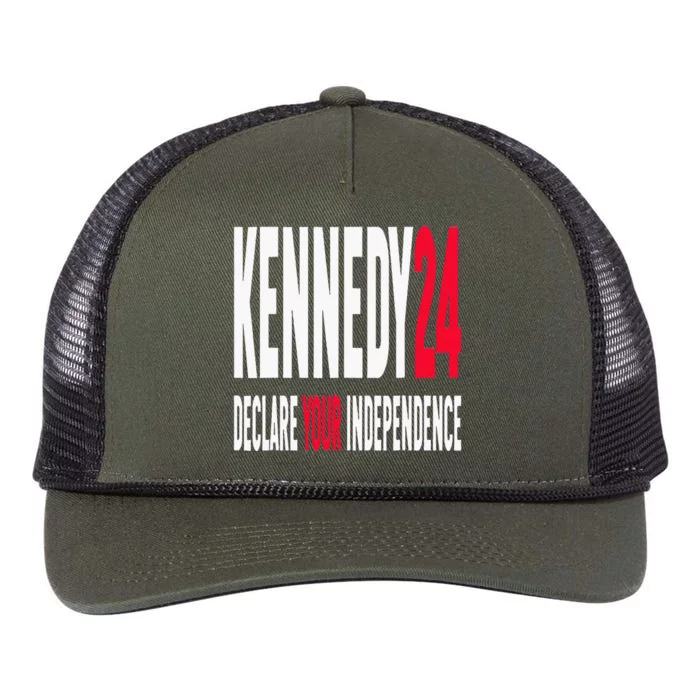 Rfk Jr Declare Your Independence For President 2024 Retro Rope Trucker Hat Cap