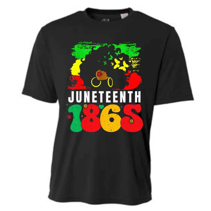 Retro Juneteenth Day 1865 Afro Melanin Black Wo Cooling Performance Crew T-Shirt