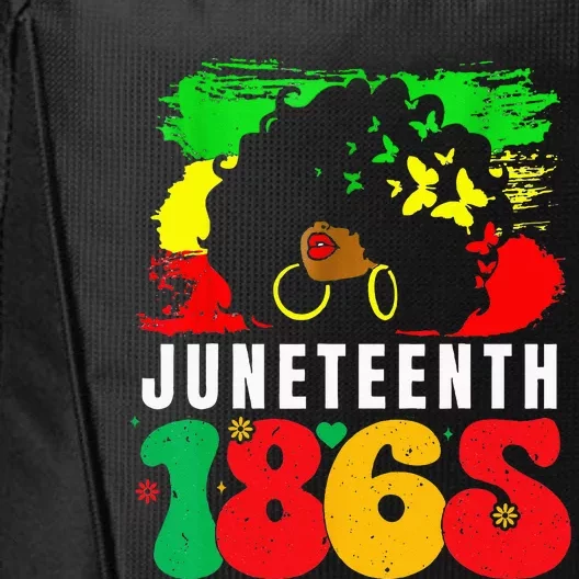 Retro Juneteenth Day 1865 Afro Melanin Black Wo City Backpack