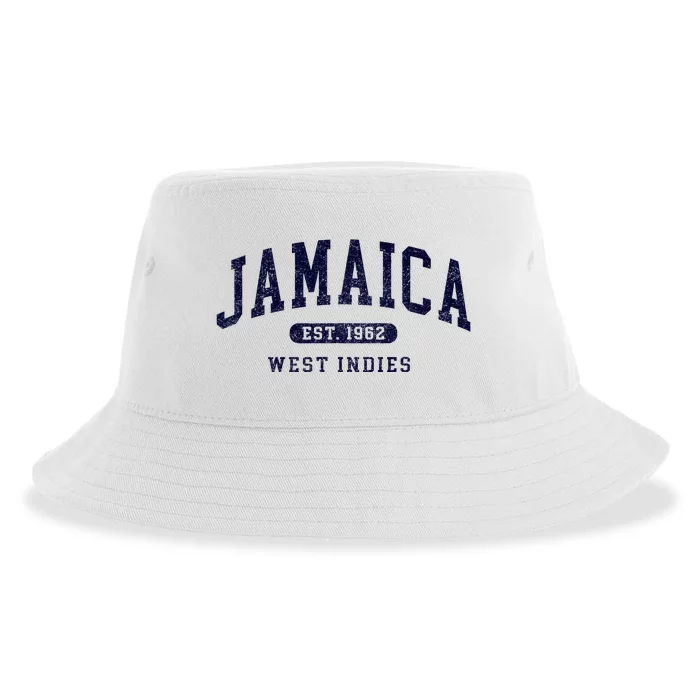 Retro Jamaica Est 1962 Vintage Jamaican Sustainable Bucket Hat