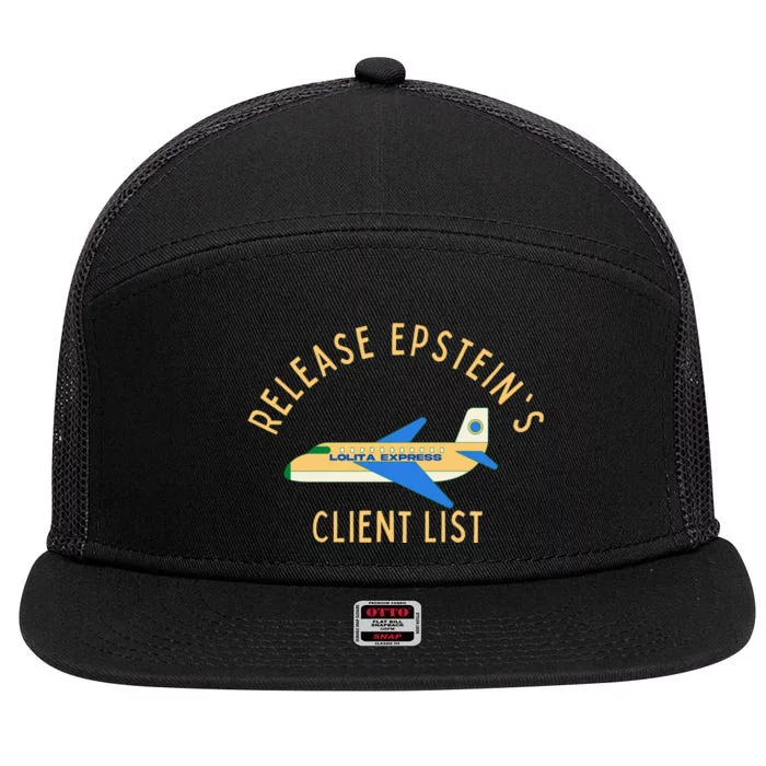 Release Jeffrey Epstein's Client List 7 Panel Mesh Trucker Snapback Hat