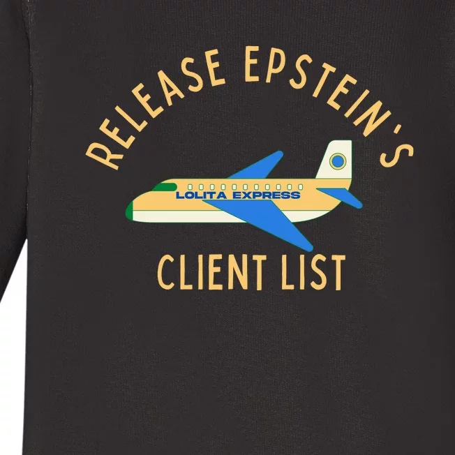 Release Jeffrey Epstein's Client List Baby Long Sleeve Bodysuit