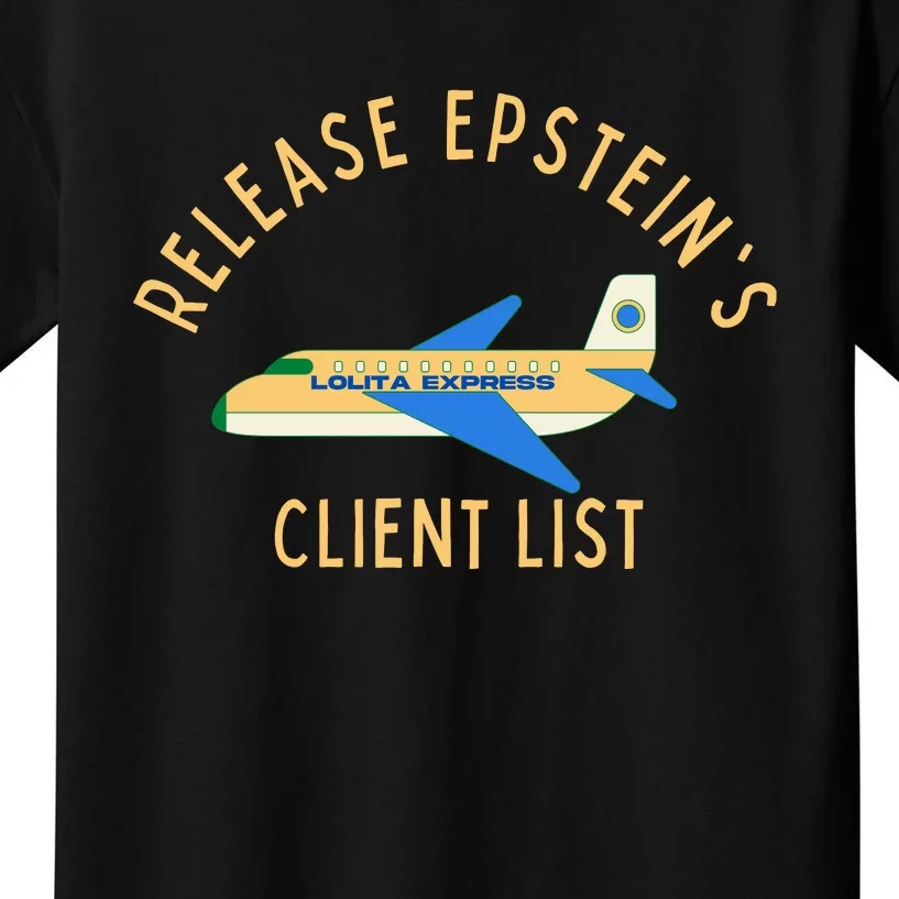 Release Jeffrey Epstein's Client List Kids T-Shirt