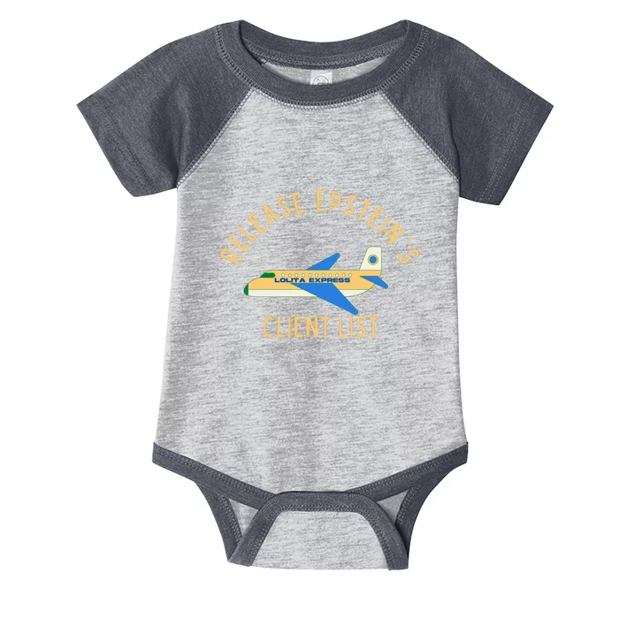 Release Jeffrey Epstein's Client List Infant Baby Jersey Bodysuit