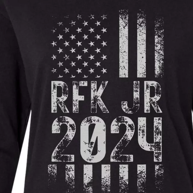 RFK JR For President 2024 Robert Kennedy Jr 24 Flag Classic Womens Cotton Relaxed Long Sleeve T-Shirt