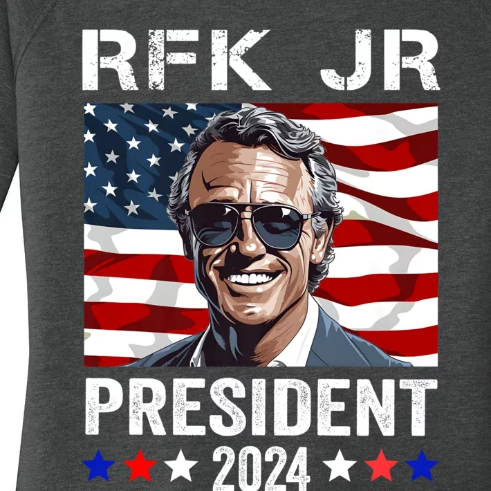 RFK JR For President 2024 Robert Kennedy Jr 24 Women's Perfect Tri Tunic Long Sleeve Shirt