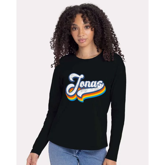 Retro Jonas First Name Jonas Womens Cotton Relaxed Long Sleeve T-Shirt