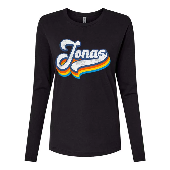 Retro Jonas First Name Jonas Womens Cotton Relaxed Long Sleeve T-Shirt