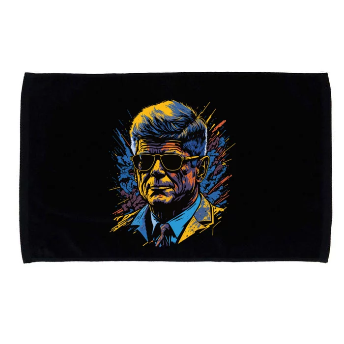 Retro John F Kennedy Pop Microfiber Hand Towel