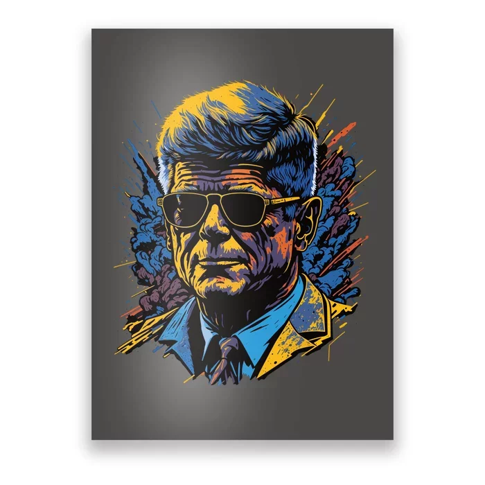 Retro John F Kennedy Pop Poster