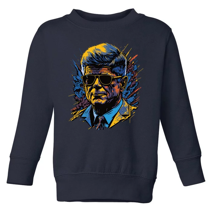 Retro John F Kennedy Pop Toddler Sweatshirt