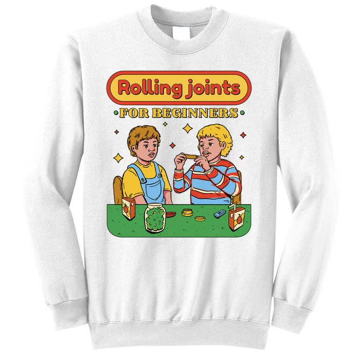 Rolling Joints For Beginners Funny Retro Sweatshirt