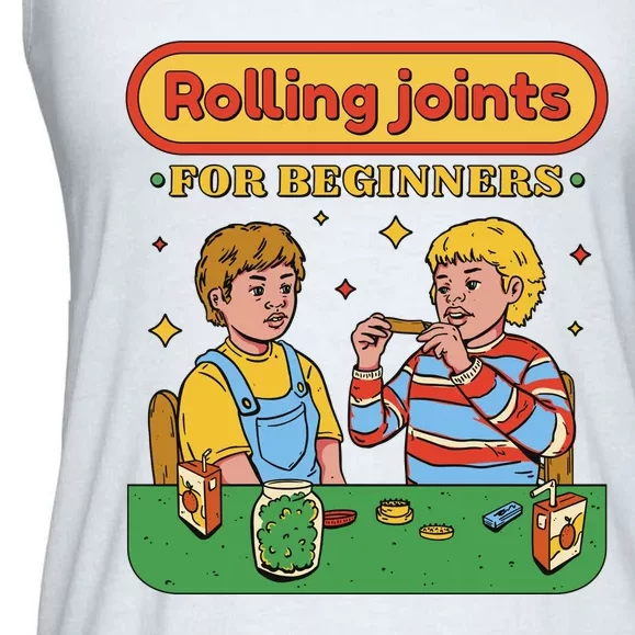 Rolling Joints For Beginners Funny Retro Ladies Essential Flowy Tank