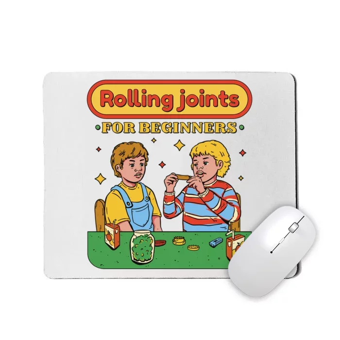 Rolling Joints For Beginners Funny Retro Mousepad