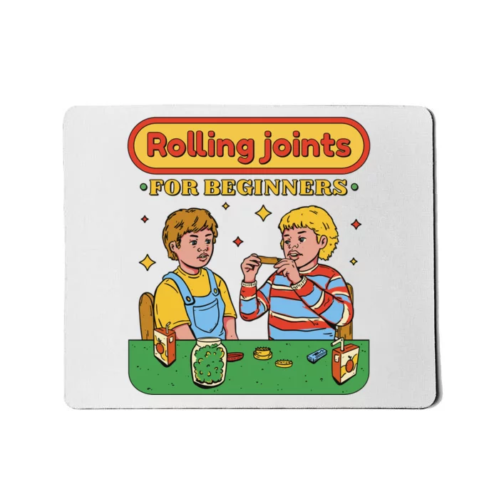 Rolling Joints For Beginners Funny Retro Mousepad