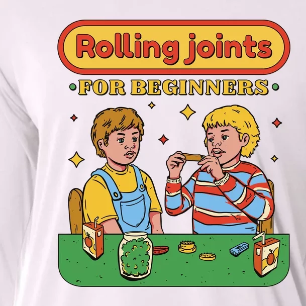 Rolling Joints For Beginners Funny Retro Cooling Performance Long Sleeve Crew