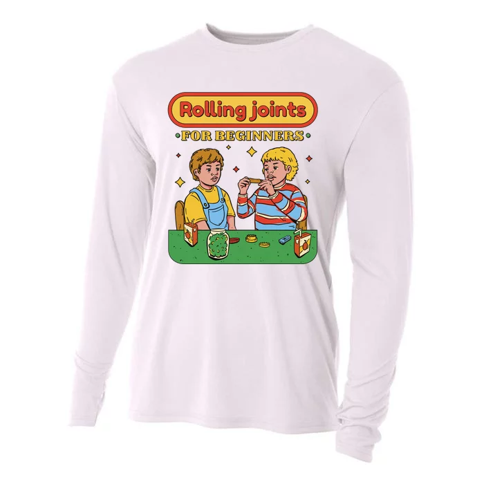 Rolling Joints For Beginners Funny Retro Cooling Performance Long Sleeve Crew