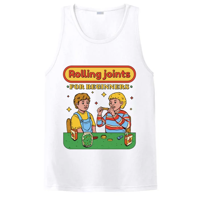 Rolling Joints For Beginners Funny Retro Performance Tank