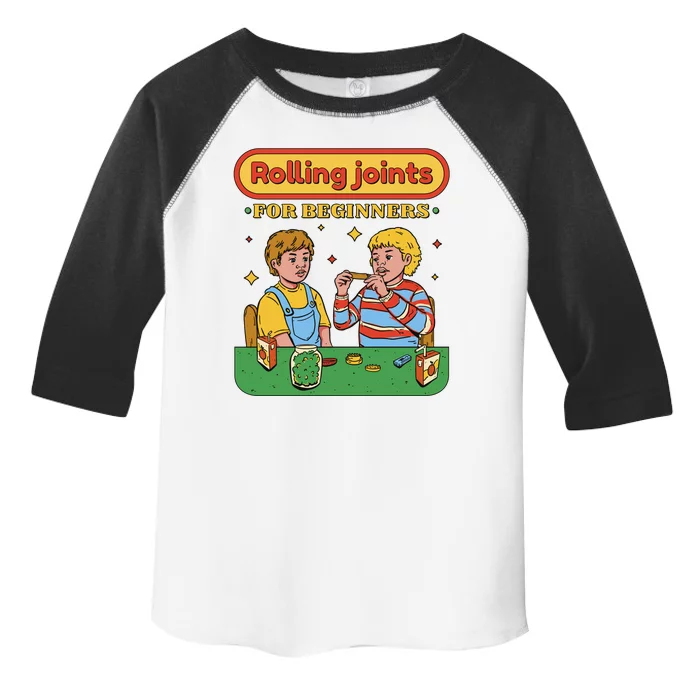 Rolling Joints For Beginners Funny Retro Toddler Fine Jersey T-Shirt