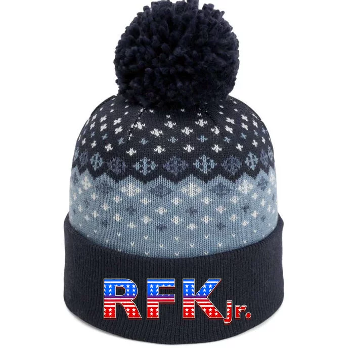 RFK Jr. For President 2024 Stars And Stripes Red White Blue The Baniff Cuffed Pom Beanie