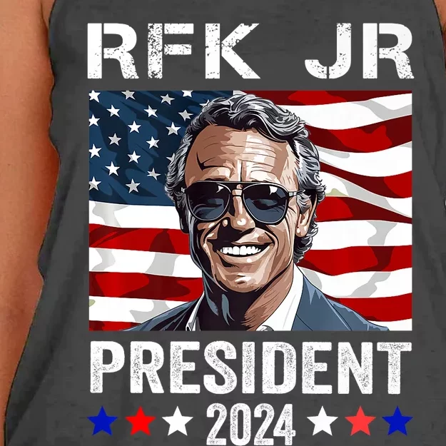 RFK JR For President 2024 Robert Kennedy Jr 24 Women's Knotted Racerback Tank