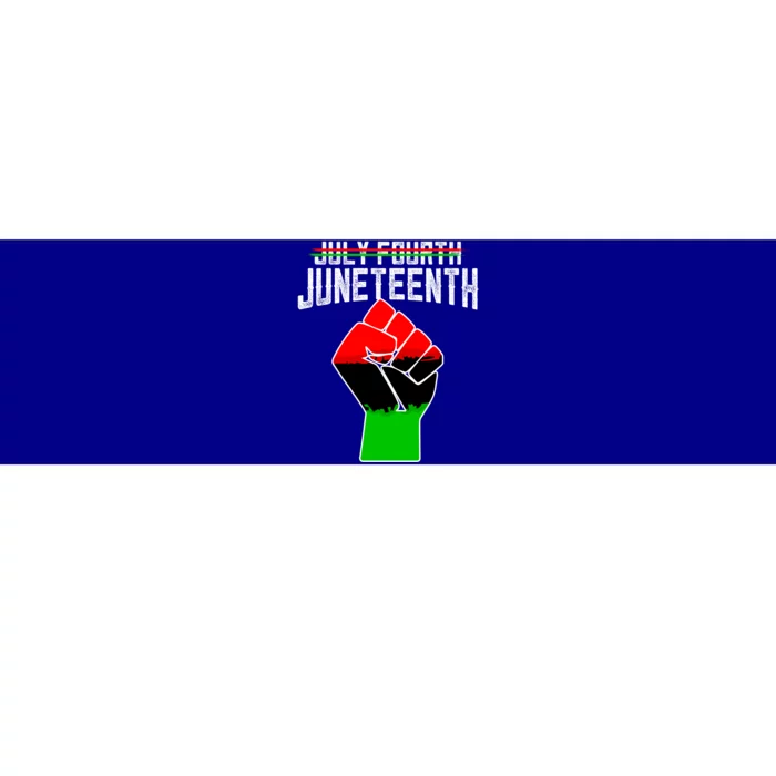 Retro July Fourth Juneteenth 1865 African Fist Gift Bumper Sticker