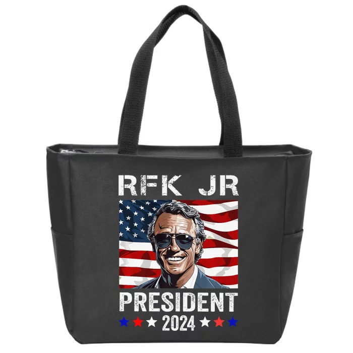 RFK JR For President 2024 Robert Kennedy Jr 24 Zip Tote Bag