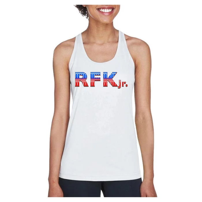 RFK Jr. for President 2024 Stars and Stripes Red White Blue Women's Racerback Tank