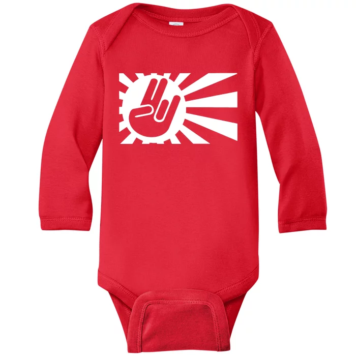 Racers Japan Flag Baby Long Sleeve Bodysuit