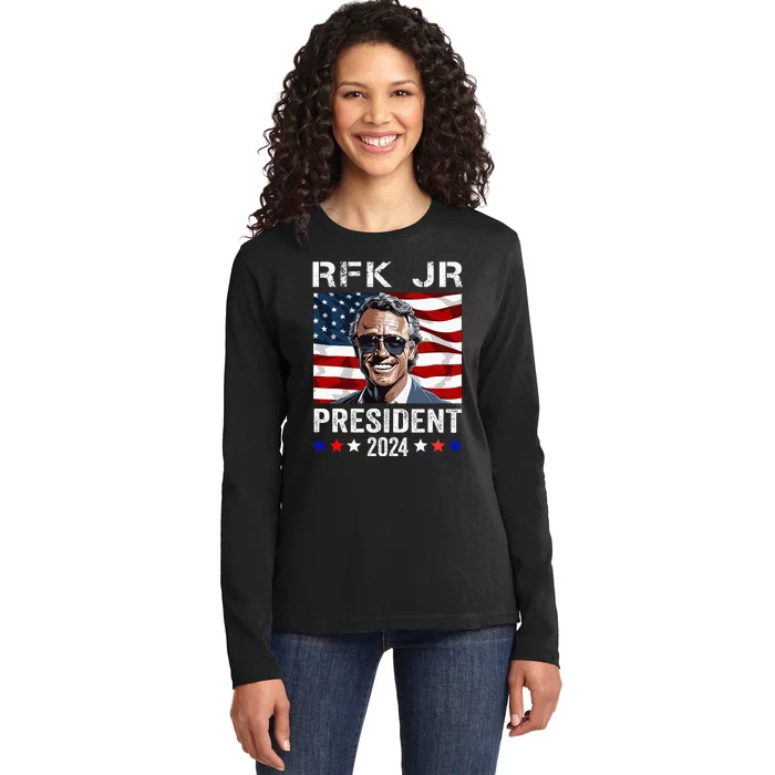 Rfk Jr For President 2024 Robert Kennedy Jr 24 Ladies Long Sleeve Shirt