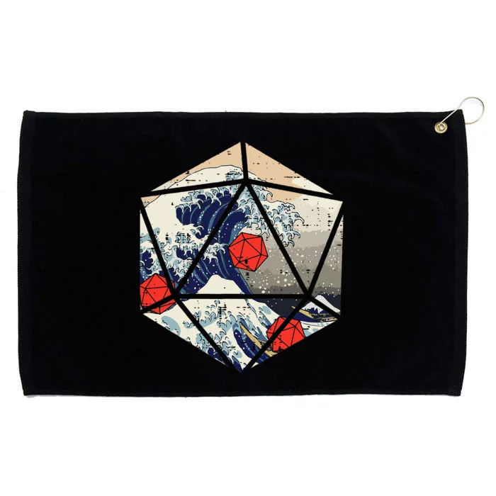 Rpg Japanese Great Wave Gamer Grommeted Golf Towel