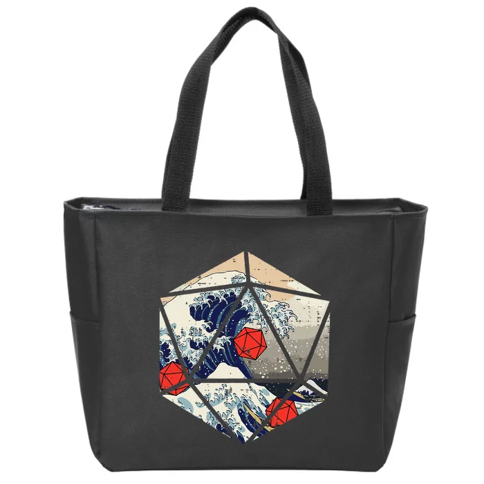 Rpg Japanese Great Wave Gamer Zip Tote Bag